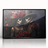 Romantic Skeleton Couple – Día de los Muertos Art Prints