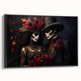 Romantic Skeleton Couple – Día de los Muertos Art Prints