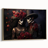 Romantic Skeleton Couple – Día de los Muertos Art Prints