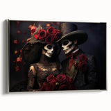 Romantic Skeleton Couple – Día de los Muertos Art Prints