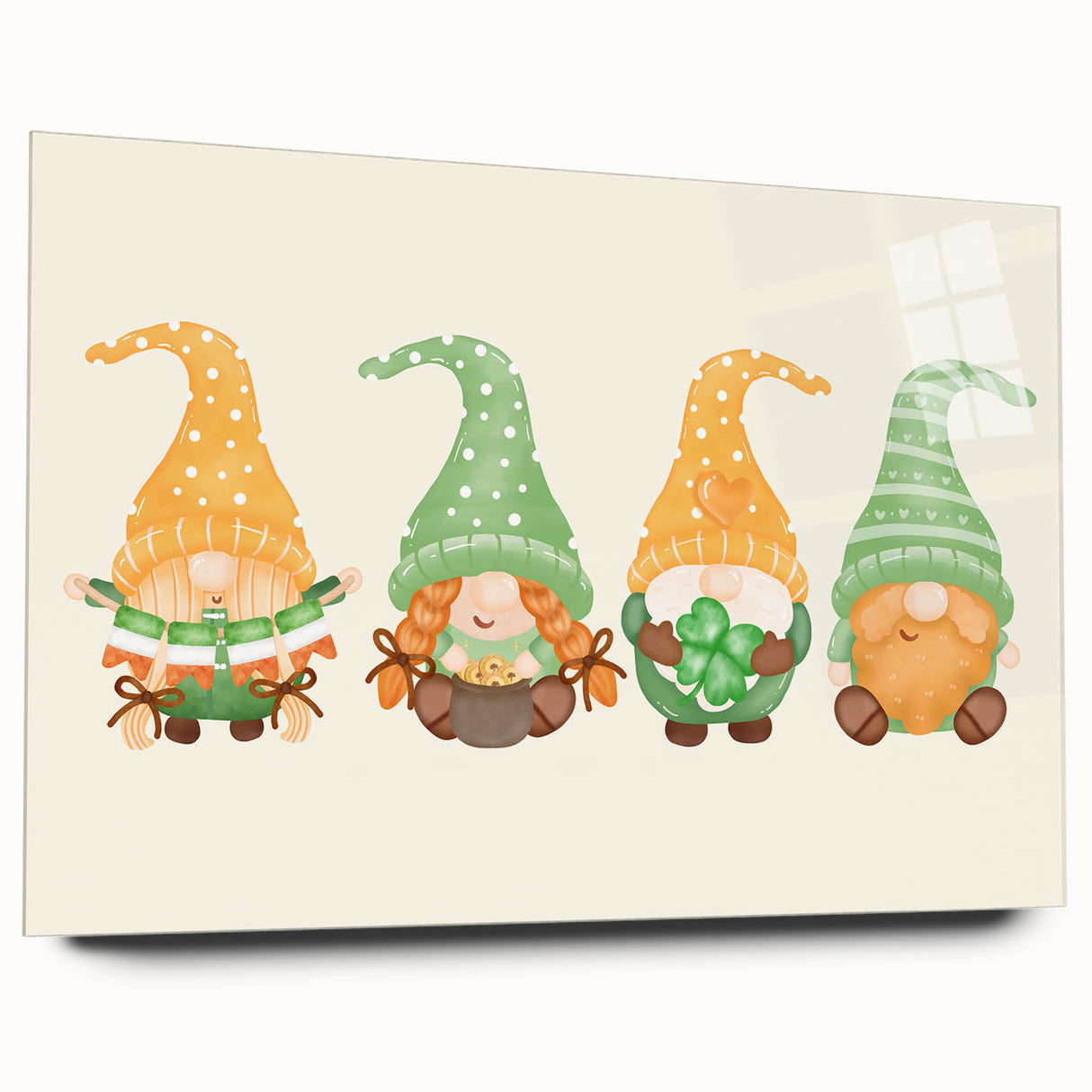 St. Patrick’s Day Gnomes - Irish Shamrock Wall Art