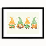 St. Patrick’s Day Gnomes - Irish Shamrock Wall Art