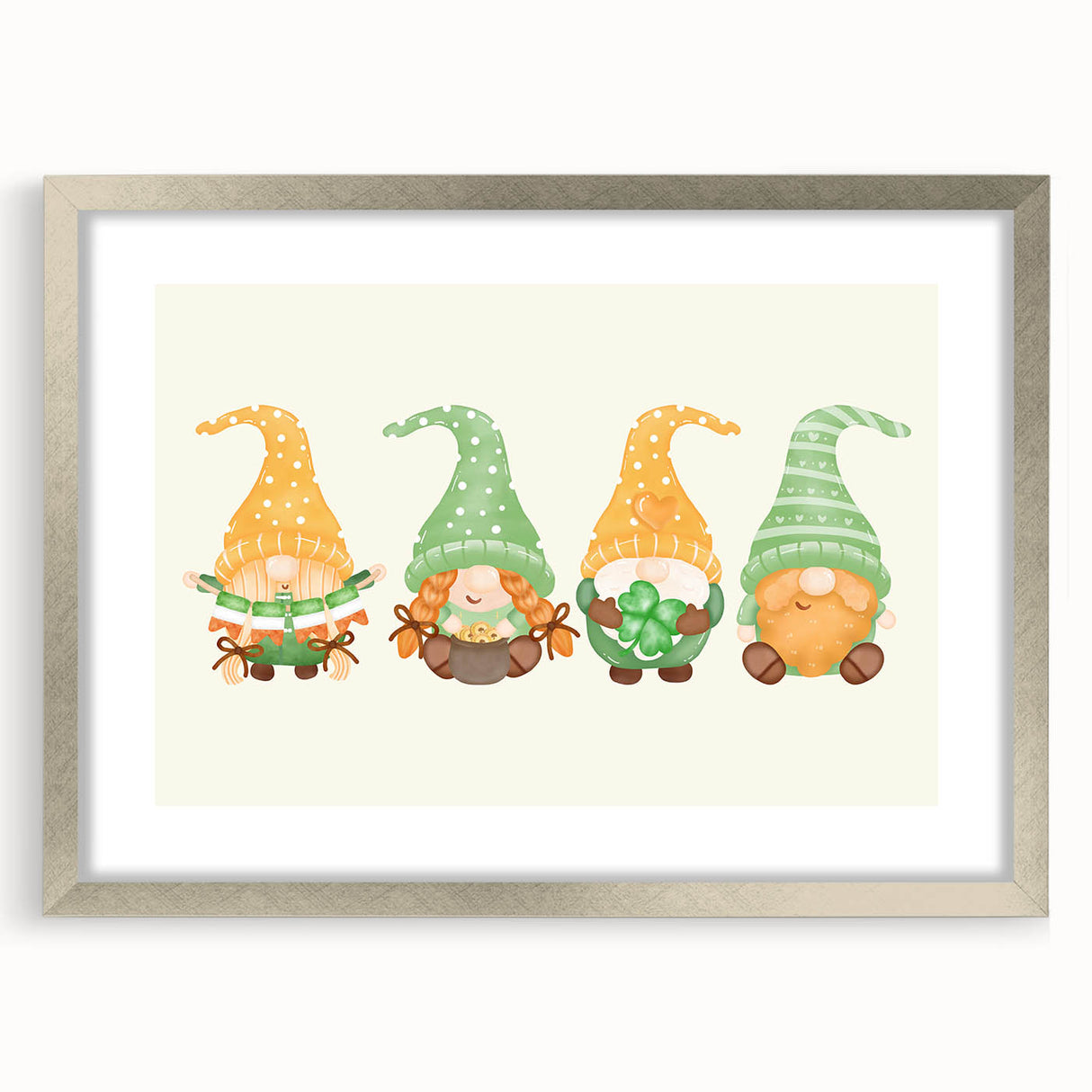 St. Patrick’s Day Gnomes - Irish Shamrock Wall Art