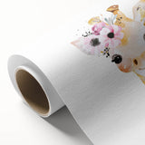 Floral Baby Giraffe Girls Room Wall Art – Nursery Print