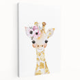 Floral Baby Giraffe Girls Room Wall Art – Nursery Print