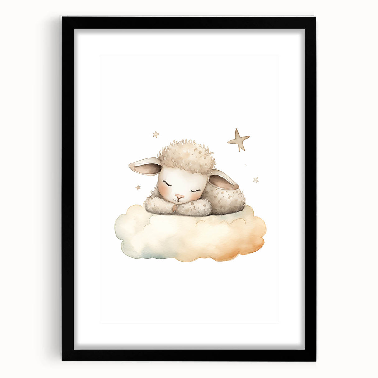 Sleeping Lamb Nursery Wall Art – Baby Room Decor & Kids Prints