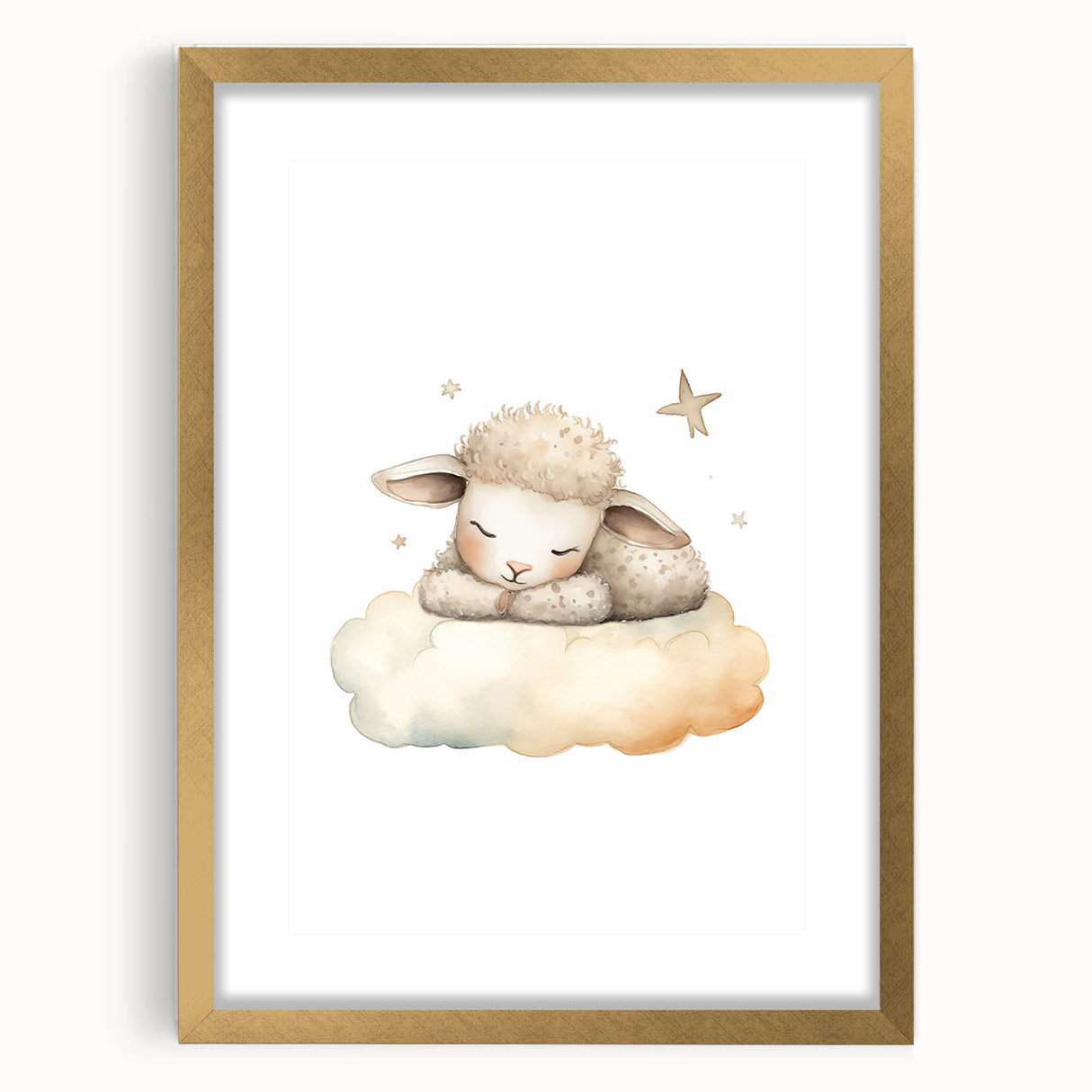 Sleeping Lamb Nursery Wall Art – Baby Room Decor & Kids Prints