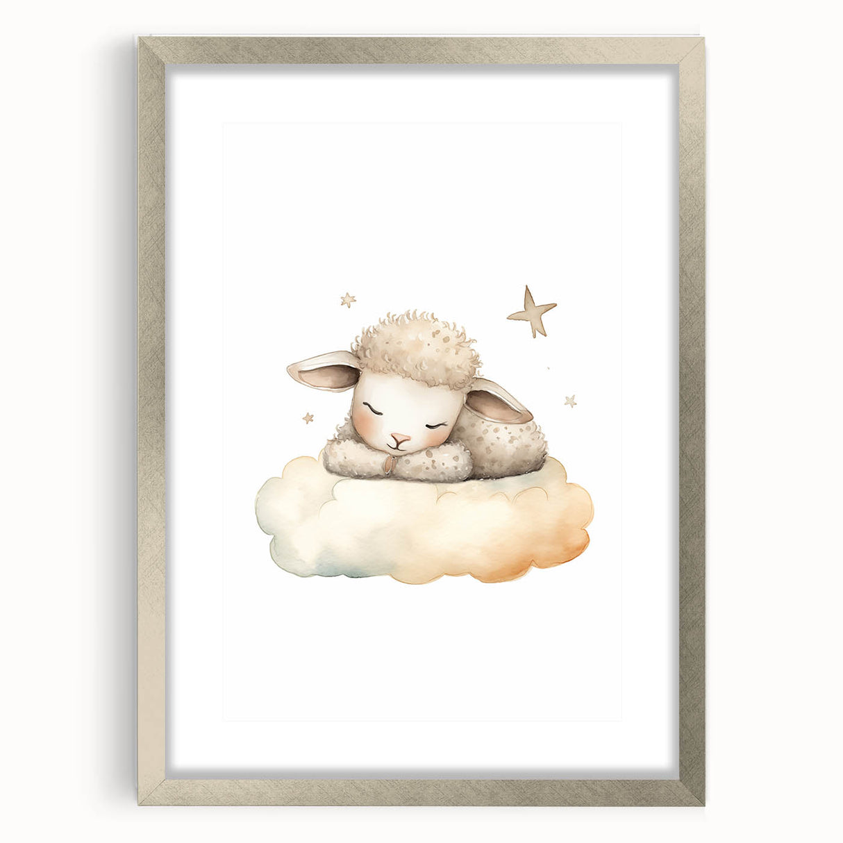 Sleeping Lamb Nursery Wall Art – Baby Room Decor & Kids Prints