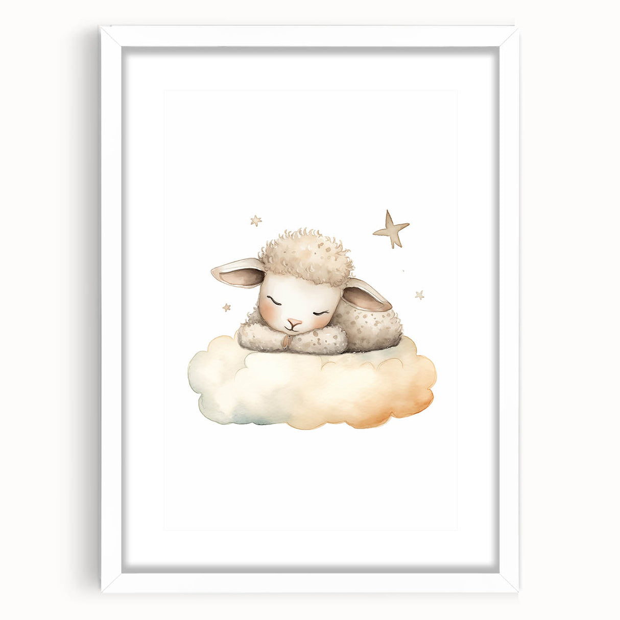 Sleeping Lamb Nursery Wall Art – Baby Room Decor & Kids Prints