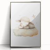 Sleeping Lamb Nursery Wall Art – Baby Room Decor & Kids Prints