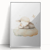 Sleeping Lamb Nursery Wall Art – Baby Room Decor & Kids Prints