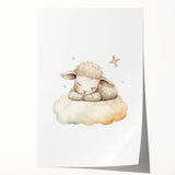 Sleeping Lamb Nursery Wall Art – Baby Room Decor & Kids Prints