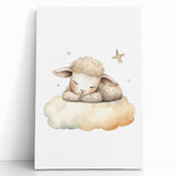Sleeping Lamb Nursery Wall Art – Baby Room Decor & Kids Prints