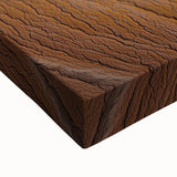 Close-up view of a stretched canvas print showcasing a vibrant desert landscape design, featuring warm tones of orange and beige with intricate details, perfect for home decor.