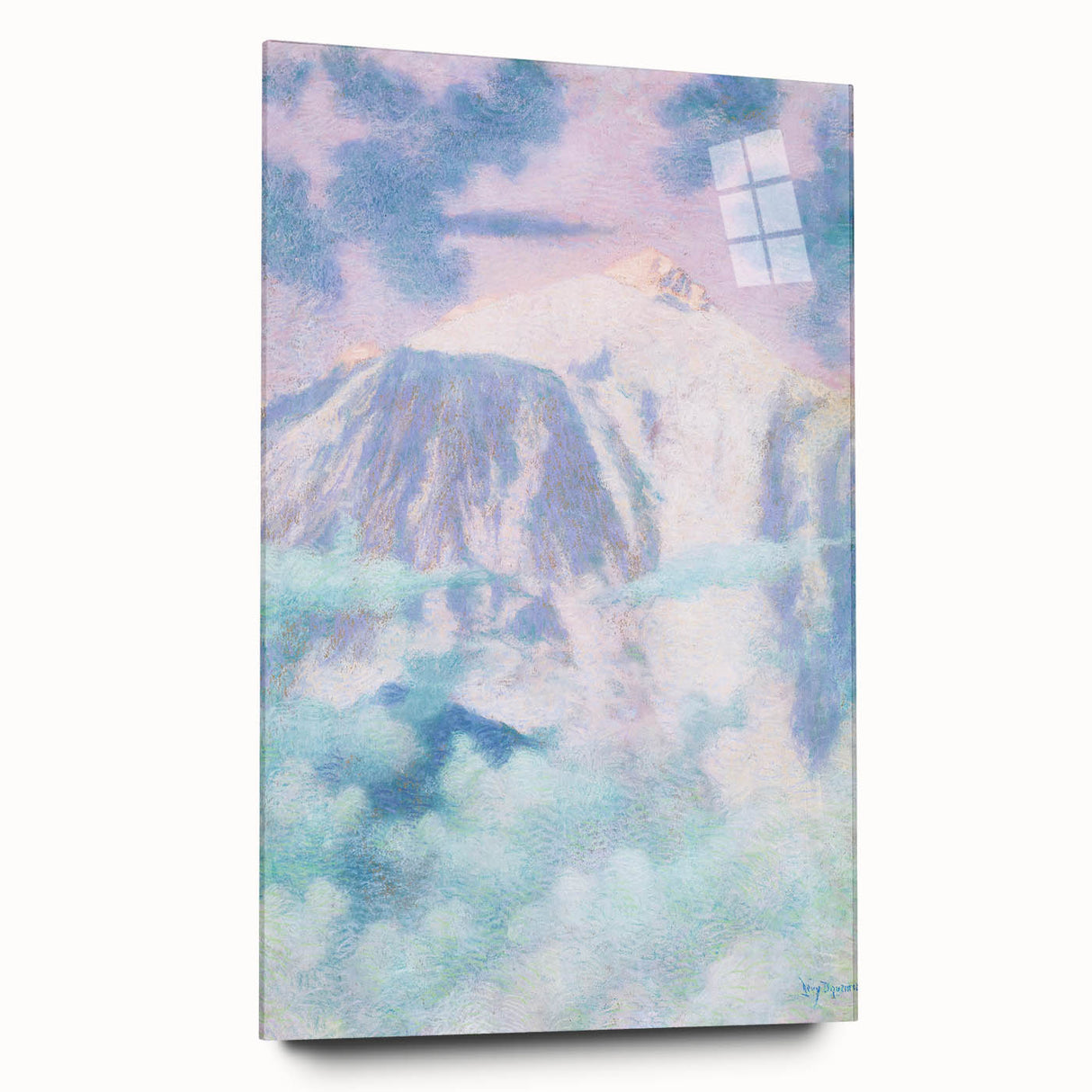 Dreamy Pastel Mountain Landscape - Soft Modern Art Print for Tranquil Decor