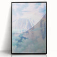 Dreamy Pastel Mountain Landscape - Soft Modern Art Print for Tranquil Decor