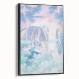 Dreamy Pastel Mountain Landscape - Soft Modern Art Print for Tranquil Decor