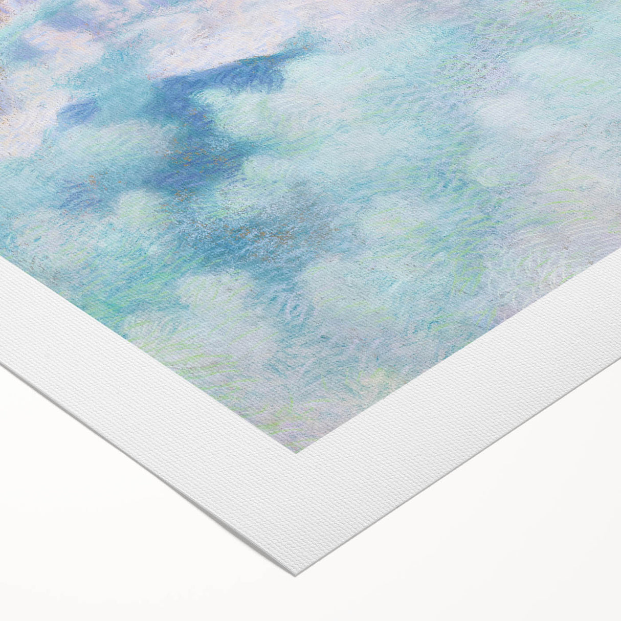 Dreamy Pastel Mountain Landscape - Soft Modern Art Print for Tranquil Decor