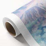 Dreamy Pastel Mountain Landscape - Soft Modern Art Print for Tranquil Decor