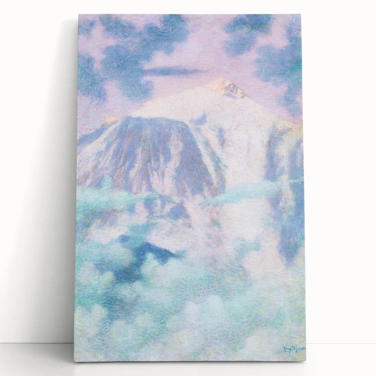 Dreamy Pastel Mountain Landscape - Soft Modern Art Print for Tranquil Decor