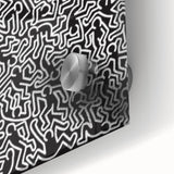 Black and White Pop Art Wall Art - Iconic Line Art Canvas Print