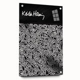 Black and White Pop Art Wall Art - Iconic Line Art Canvas Print