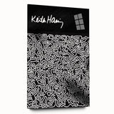 Black and White Pop Art Wall Art - Iconic Line Art Canvas Print