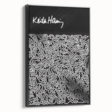 Black and White Pop Art Wall Art - Iconic Line Art Canvas Print