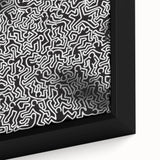 Black and White Pop Art Wall Art - Iconic Line Art Canvas Print