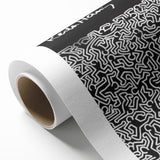 Black and White Pop Art Wall Art - Iconic Line Art Canvas Print