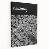 Black and White Pop Art Wall Art - Iconic Line Art Canvas Print