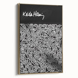 Black and White Pop Art Wall Art - Iconic Line Art Canvas Print