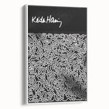 Black and White Pop Art Wall Art - Iconic Line Art Canvas Print