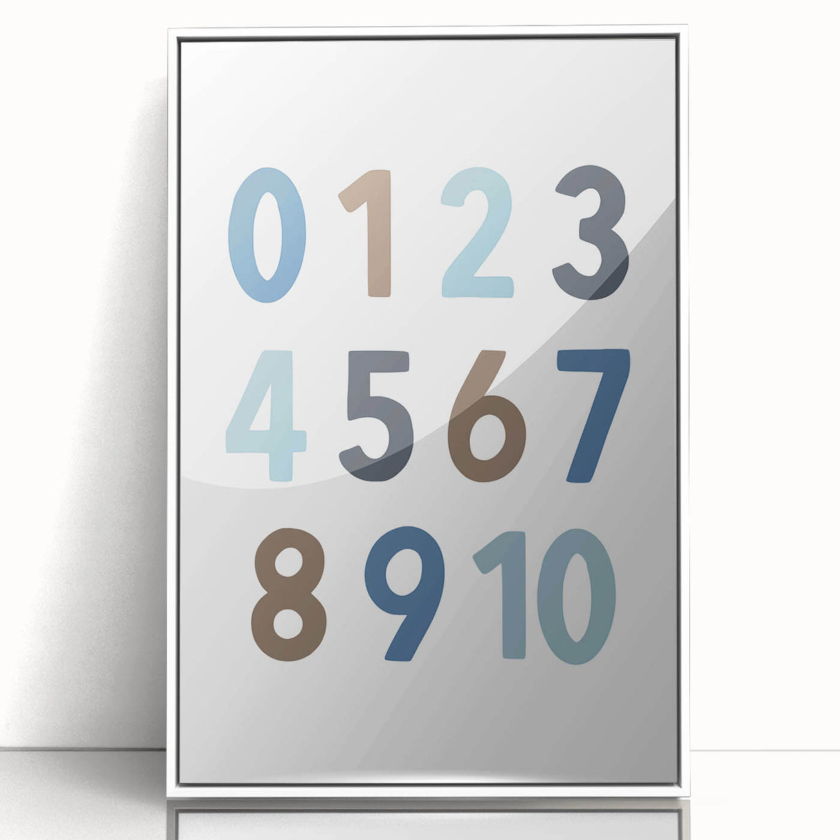 Numbers Typography Art Print – Educational Modern Wall Decor