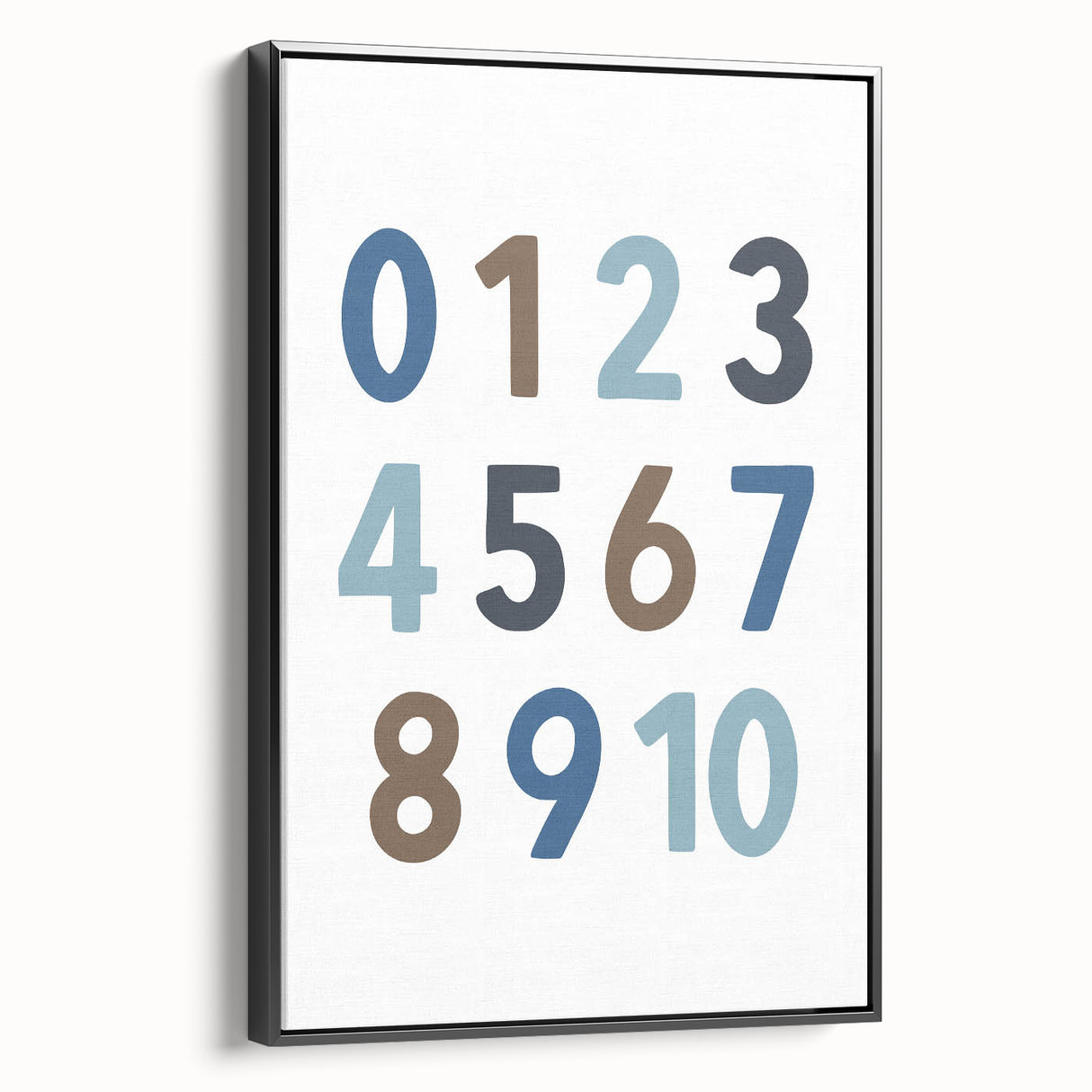 Numbers Typography Art Print – Educational Modern Wall Decor