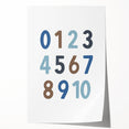 Numbers Typography Art Print – Educational Modern Wall Decor