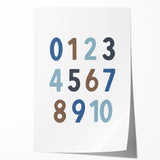 Numbers Typography Art Print – Educational Modern Wall Decor