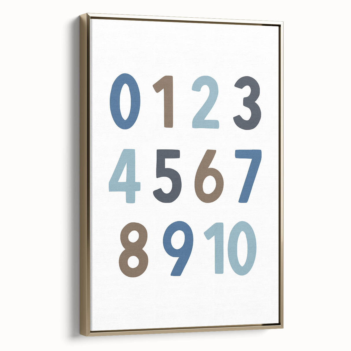 Numbers Typography Art Print – Educational Modern Wall Decor