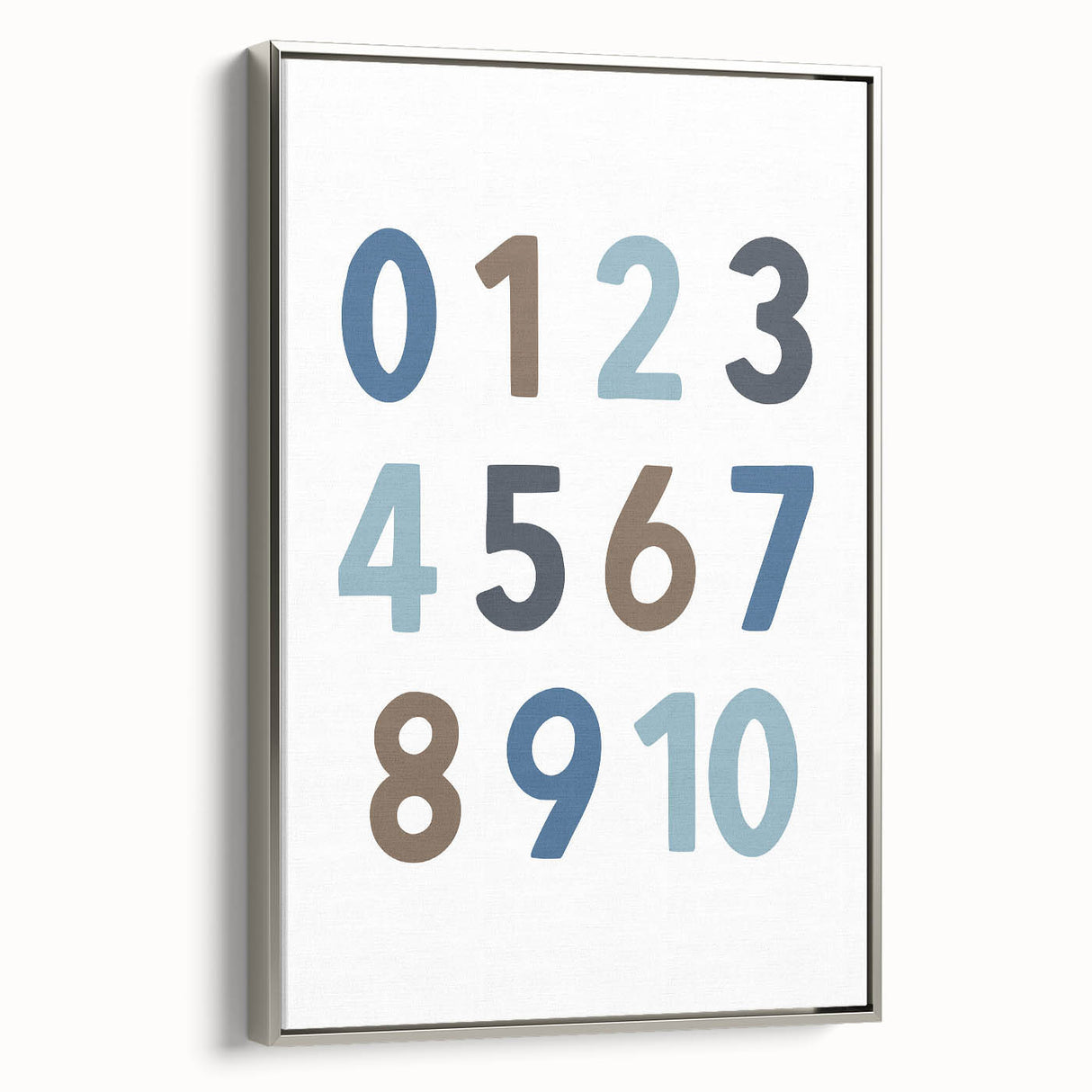 Numbers Typography Art Print – Educational Modern Wall Decor