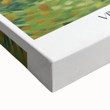 Large art depicting a black and white impressionist landscape on stretched canvas, suitable for bedroom wall decor.