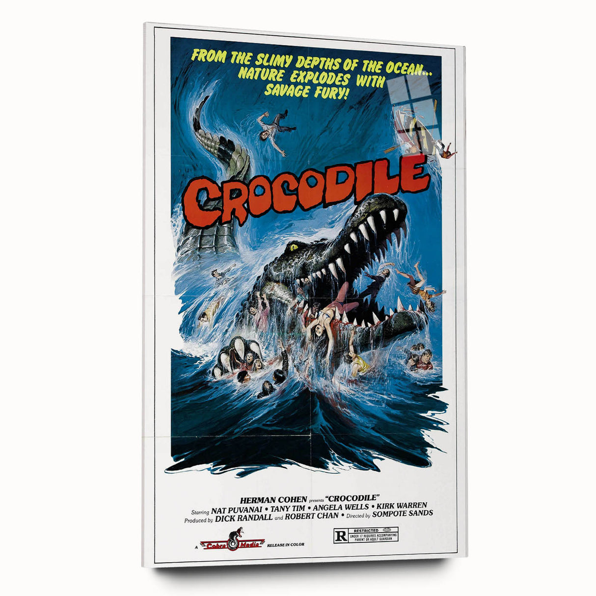 Retro Wall Art - Crocodile Vintage Horror Movie Poster