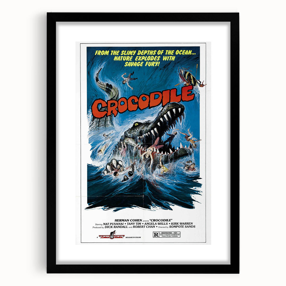 Retro Wall Art - Crocodile Vintage Horror Movie Poster