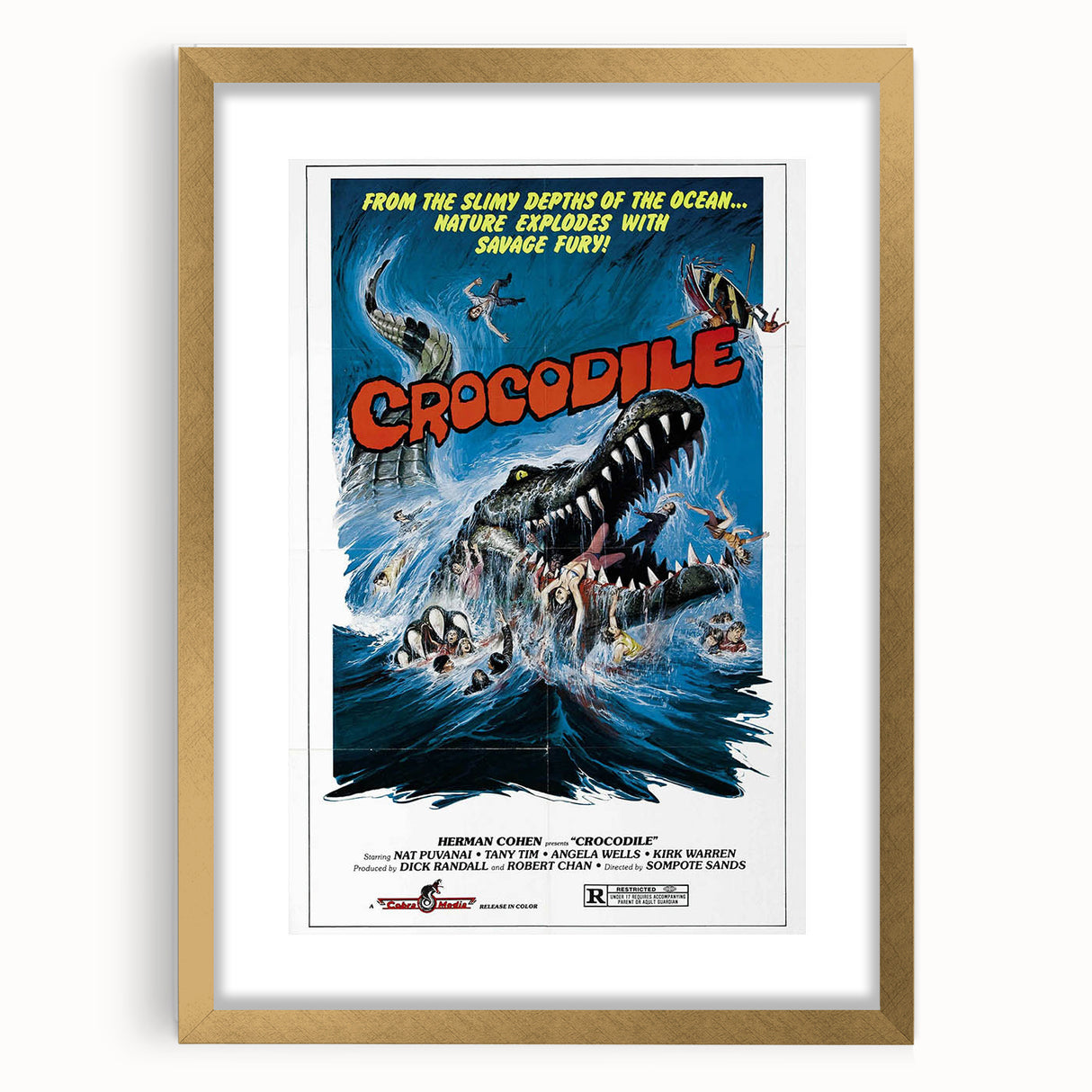 Retro Wall Art - Crocodile Vintage Horror Movie Poster