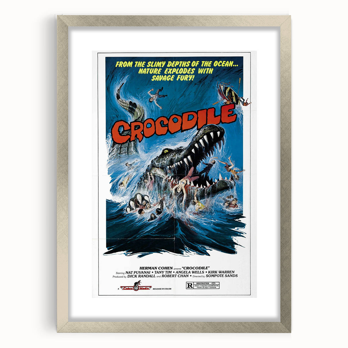 Retro Wall Art - Crocodile Vintage Horror Movie Poster
