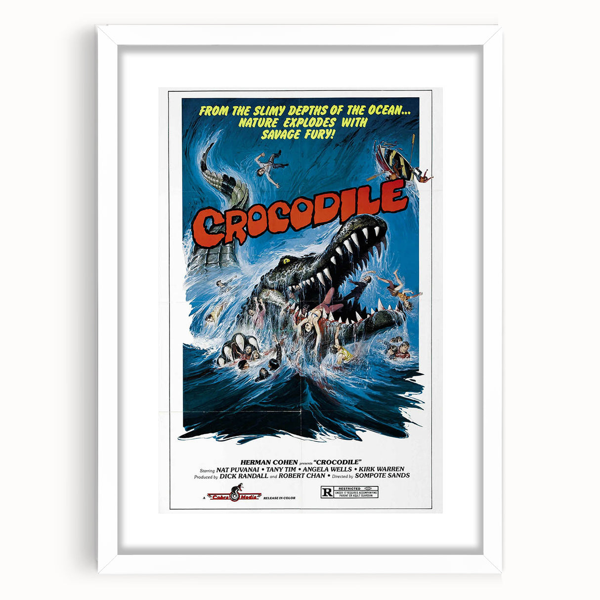 Retro Wall Art - Crocodile Vintage Horror Movie Poster