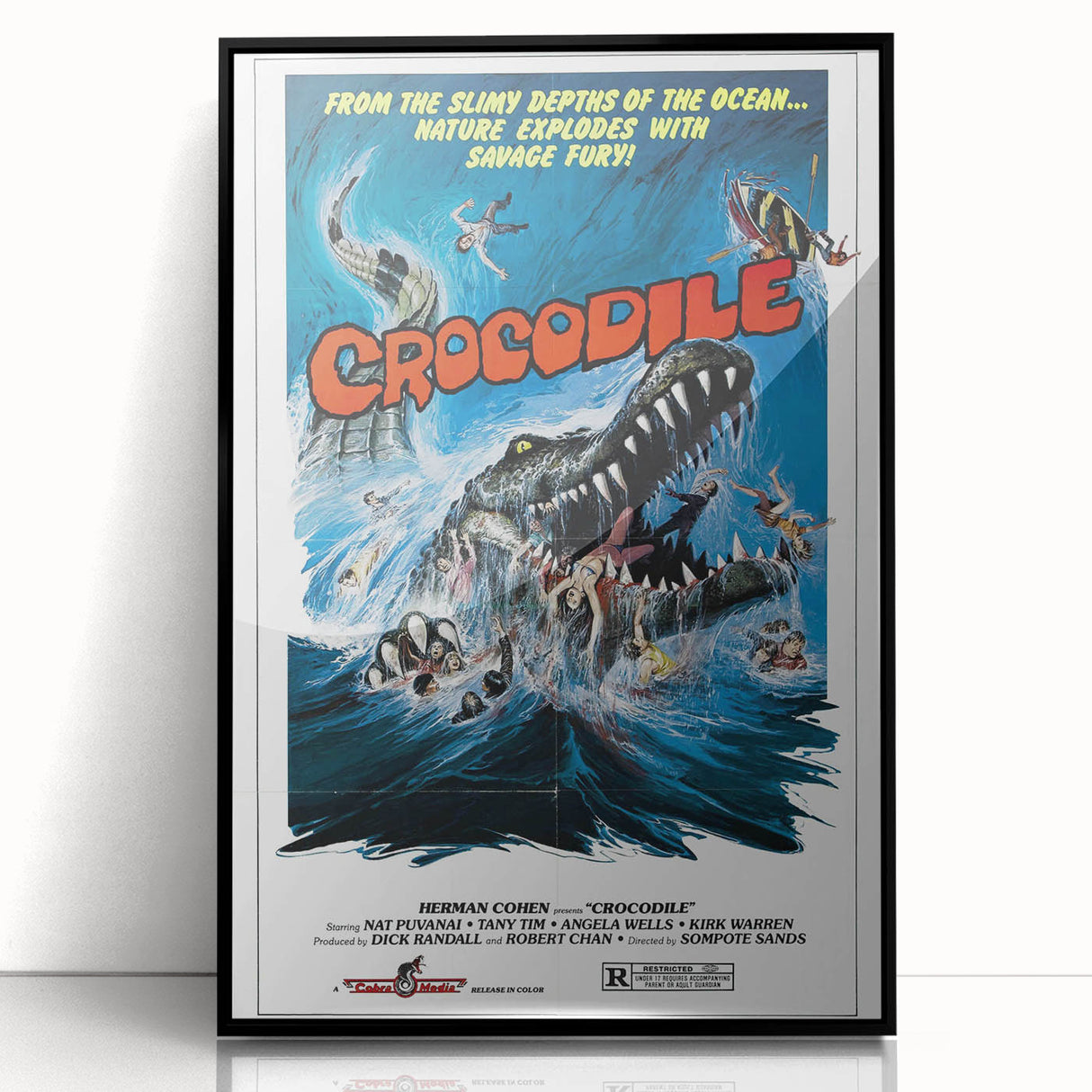 Retro Wall Art - Crocodile Vintage Horror Movie Poster