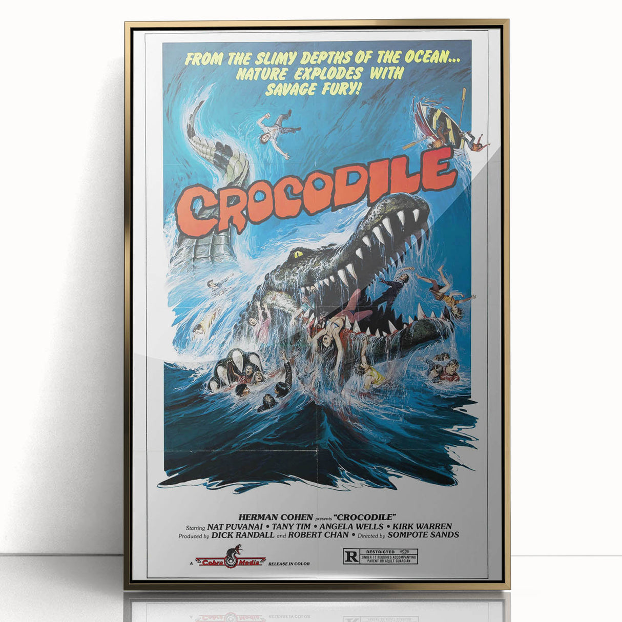 Retro Wall Art - Crocodile Vintage Horror Movie Poster