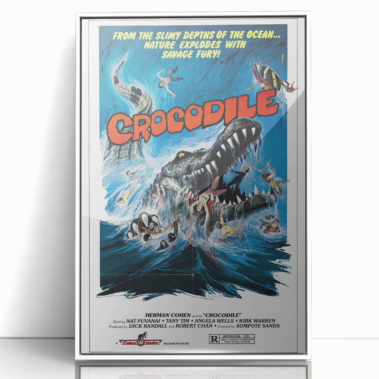 Retro Wall Art - Crocodile Vintage Horror Movie Poster