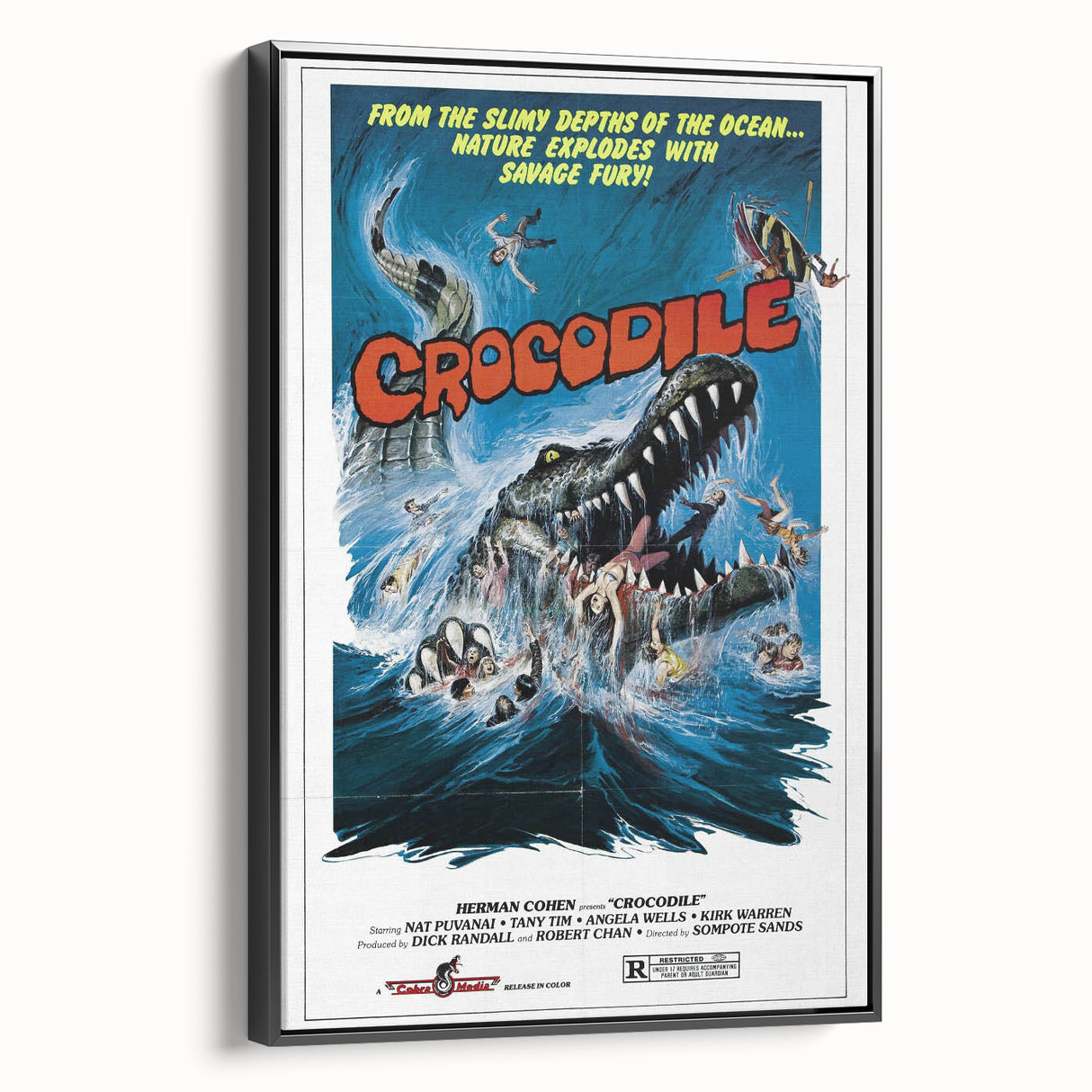 Retro Wall Art - Crocodile Vintage Horror Movie Poster