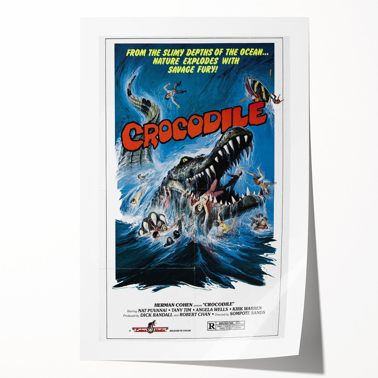 Retro Wall Art - Crocodile Vintage Horror Movie Poster